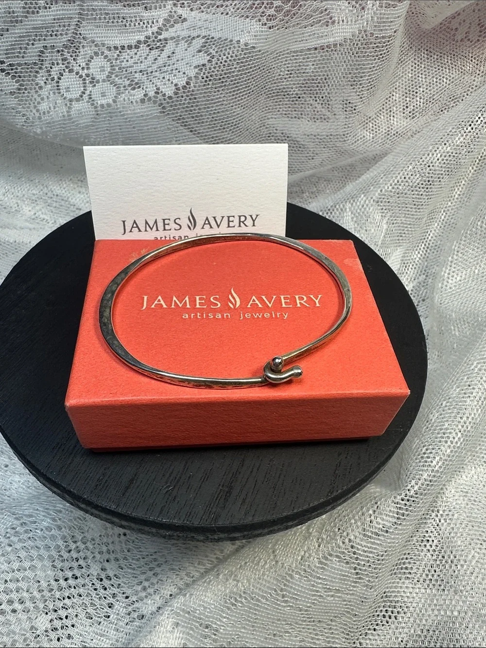 James Avery bracelet bangle 925 sterling silver hook closure